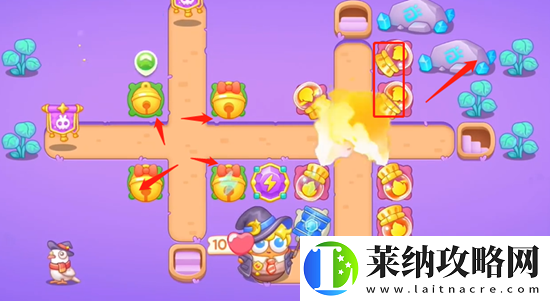 保衛(wèi)蘿卜4阿波與魔法寶藏第57關(guān)通關(guān)攻略