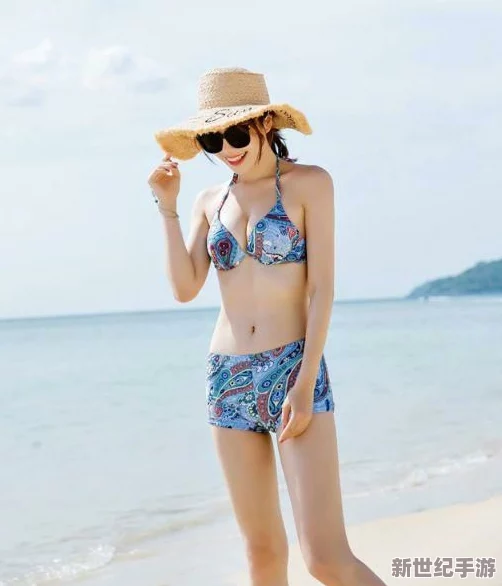 夏日海灘比基尼乳油艷舞
